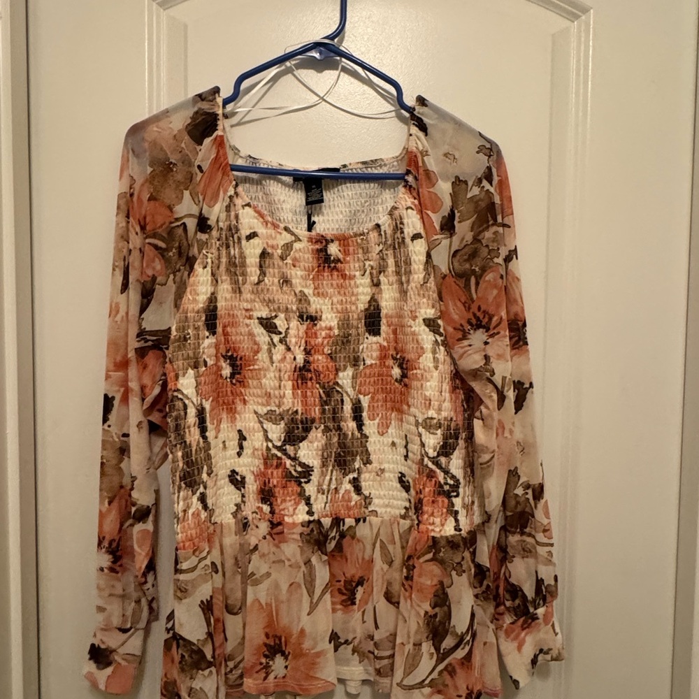 Floral Long Sleeve Women's Top